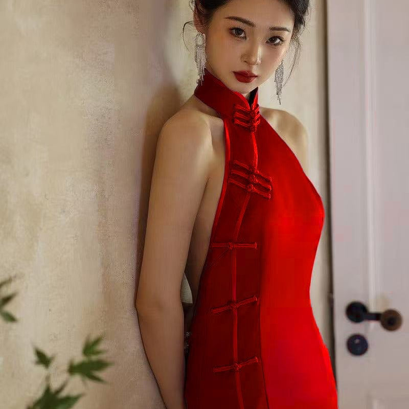Beth and Brian Qipao - SD Exclusive designer collection, halter mermaid Qipao