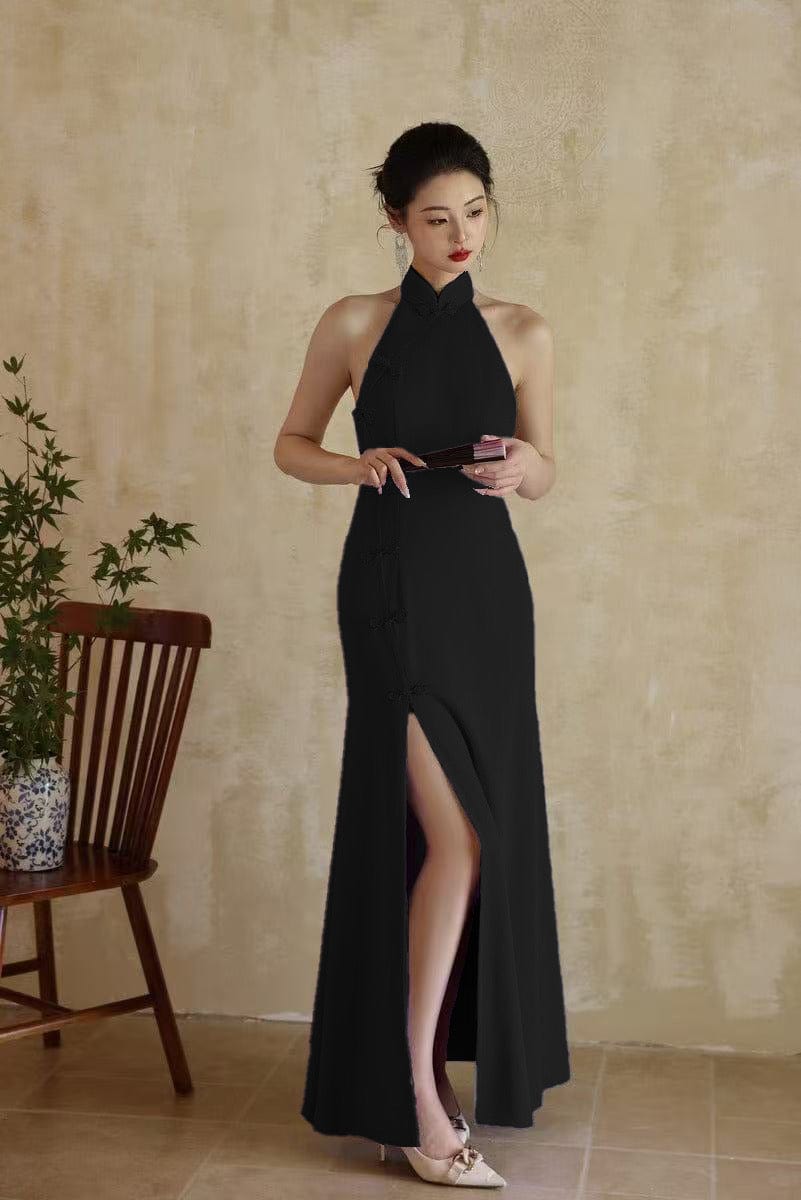 Beth and Brian Qipao - SD Exclusive designer collection, halter mermaid Cheongsam