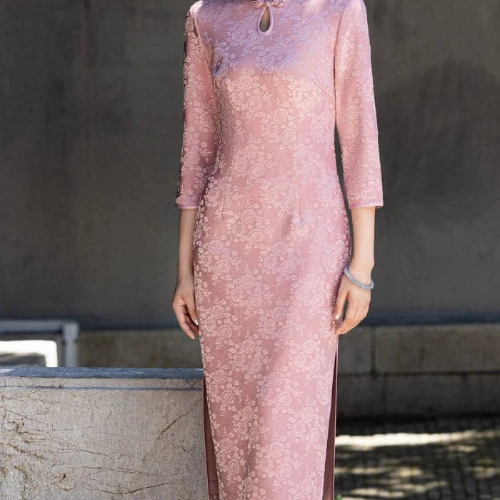 Beth and Brian Qipao-MYJ Plus size midi Cheongsam for mothers