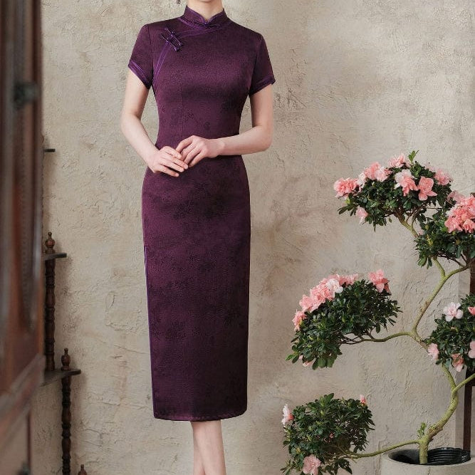 Beth and Brian Qipao-FRY Plus size, midi Cheongsam for mothers