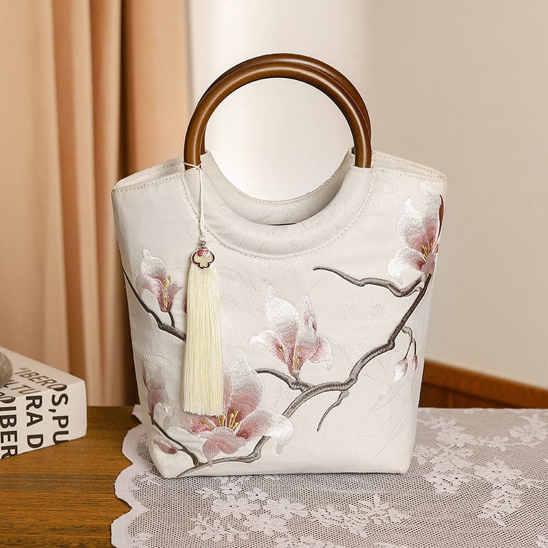 Beth and Brian Qipao-CY Hand-made, Floral embroidery, Chinese style Qipao bag