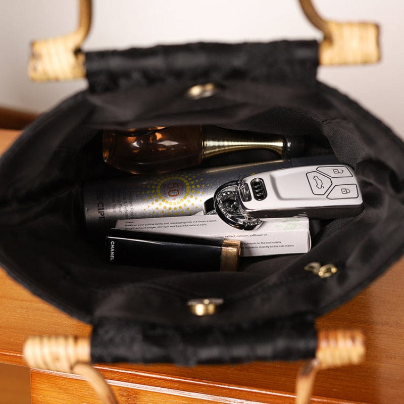 Beth and Brian Qipao-CY Hand-made, Crane embroidered Wooden Handle Chinese Style Tote Bag, Chinese style Qipao bag