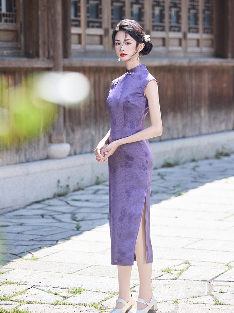 Beth and Brian Qipao-LSB New Chinese style (新中式), sleeveless midi Cheongsam
