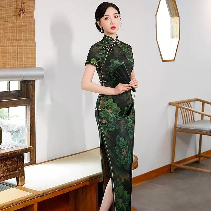 Beth and Brian Qipao-YM Summer collection, hua luo long Cheongsam