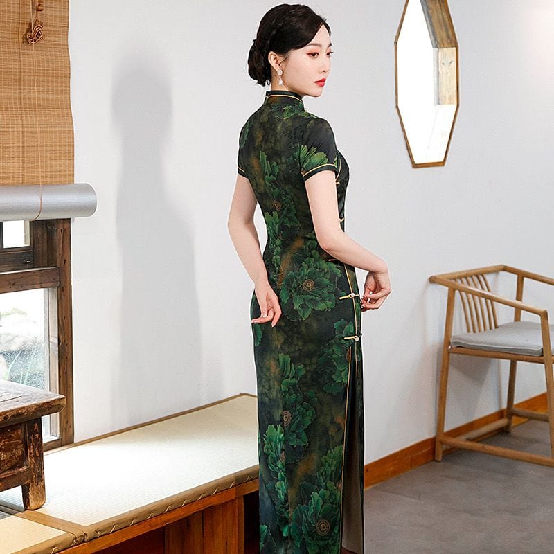 Beth and Brian Qipao-YM Summer collection, hua luo long Cheongsam