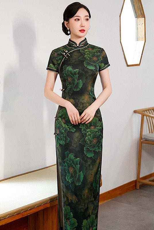 Beth and Brian Qipao-YM Summer collection, hua luo long Cheongsam