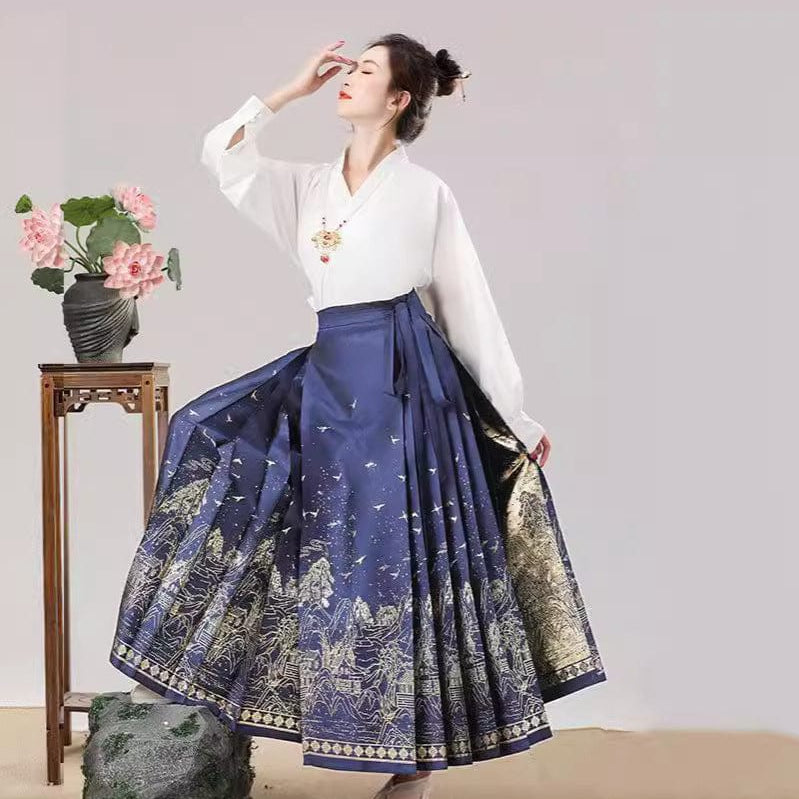 Beth and Brian Qipao-LZ Ming Dynasty, long MaMian Qun set 馬面裙套裝