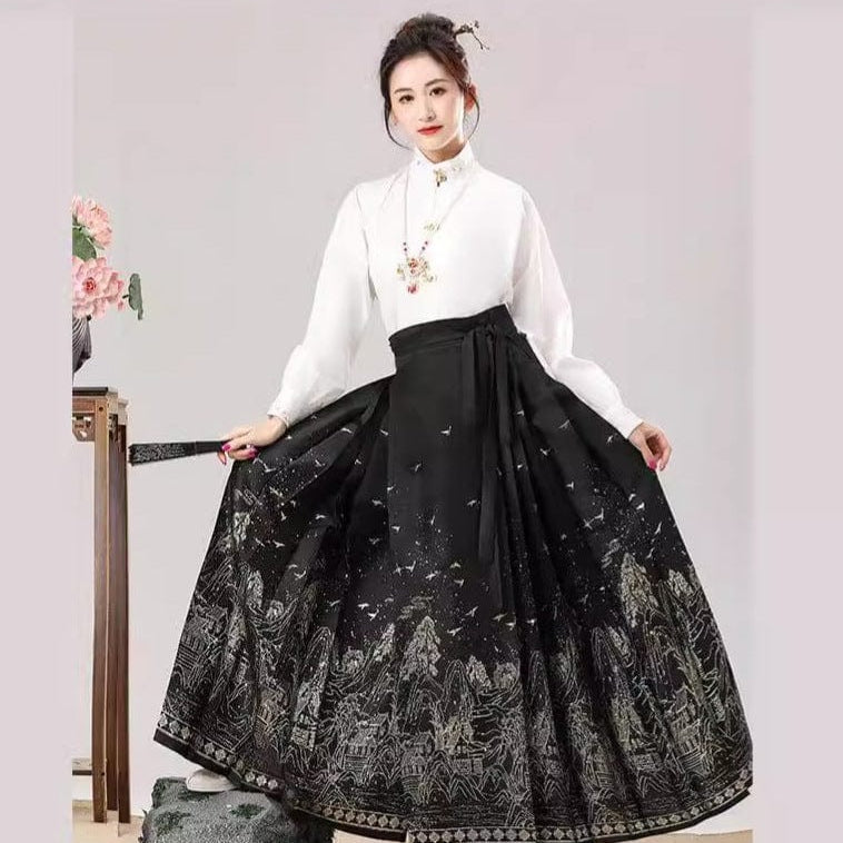 Beth and Brian Qipao-LZ Ming Dynasty, long MaMian Qun set 馬面裙套裝