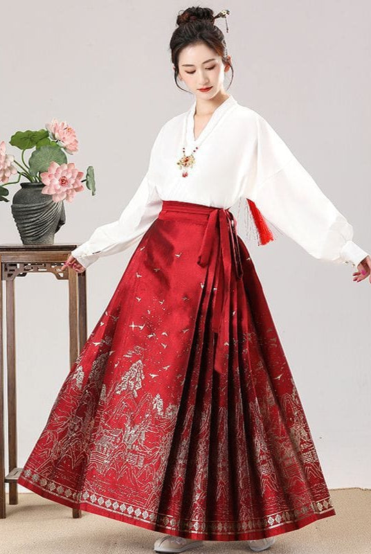 Beth and Brian Qipao-LZ Ming Dynasty, long MaMian Qun set 馬面裙套裝