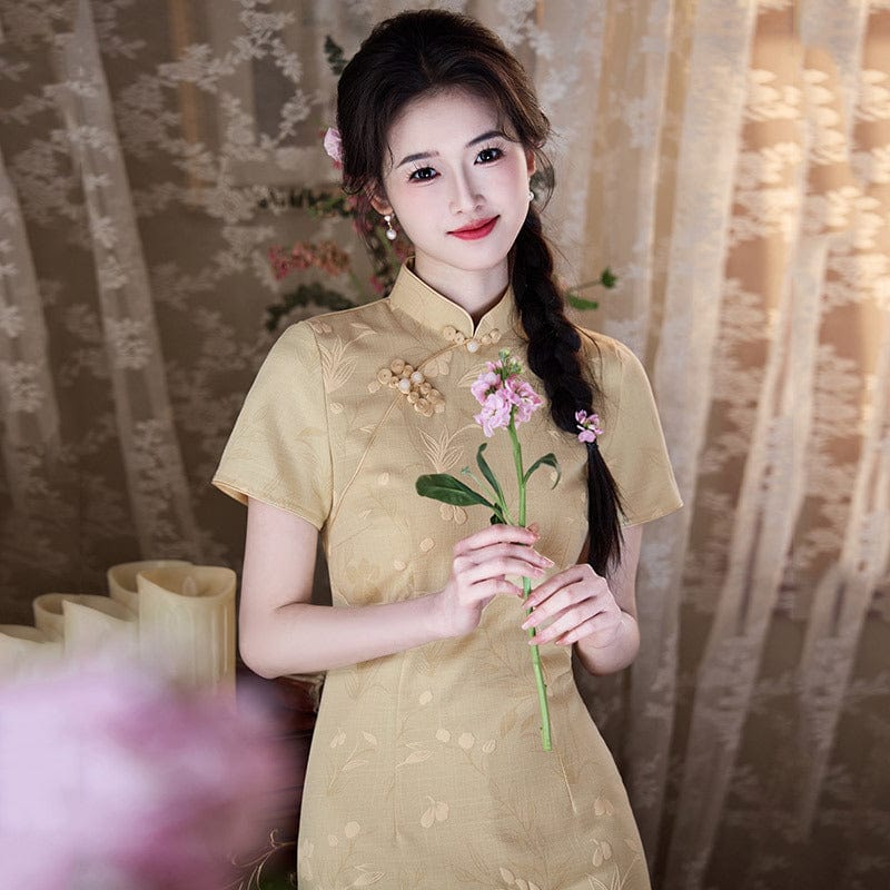 Beth and Brian Qipao-ZQYS Summer collection, cotton short Cheongsam