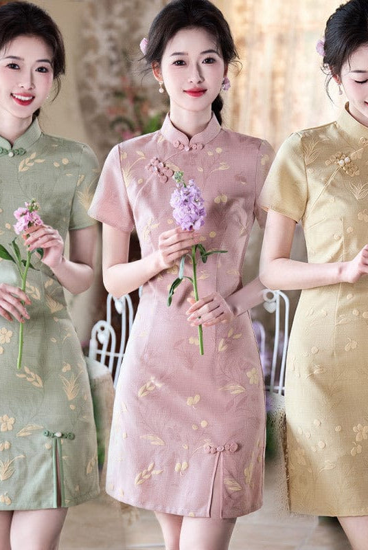 Beth and Brian Qipao-ZQYS Summer collection, cotton short Cheongsam