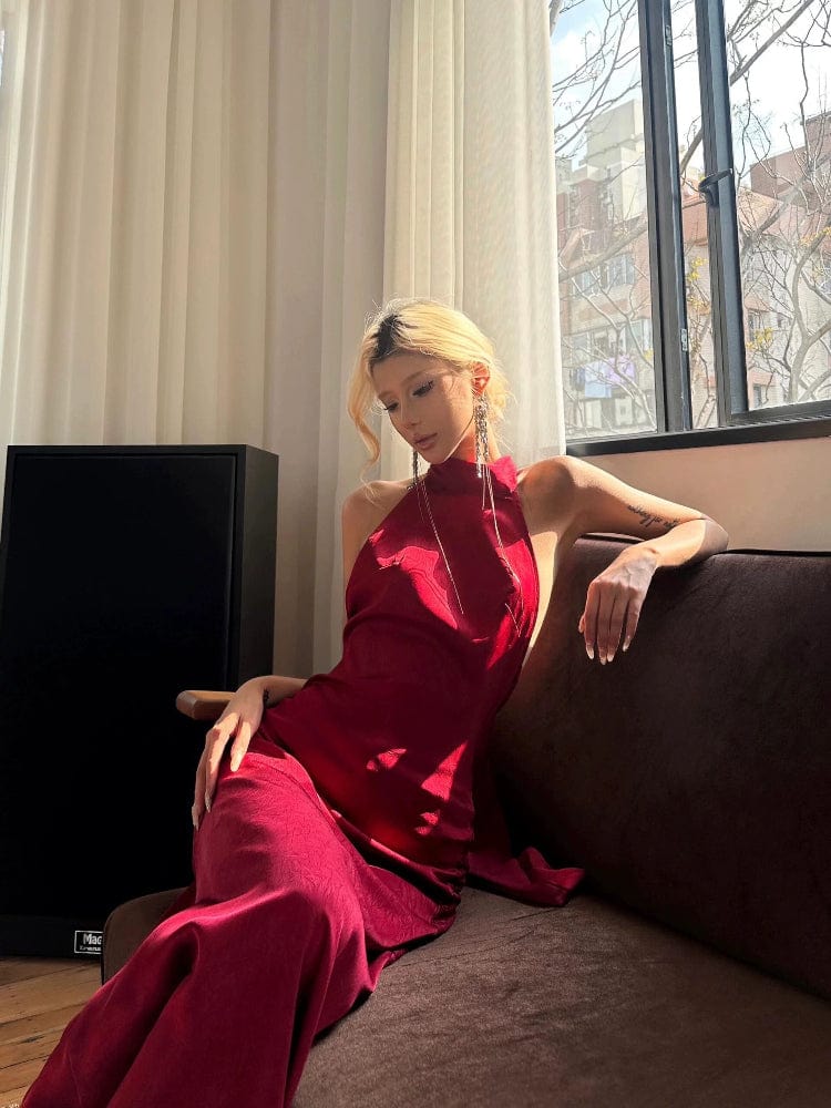 Beth and Brian Qipao-GSH New Chinese style (新中式), halter fishtail Cheongsam