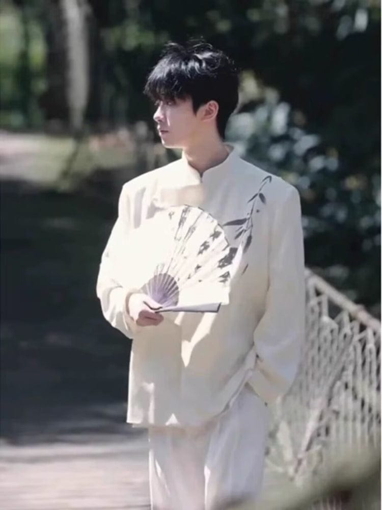 Beth and Brian Qipao-ESS Men's Chinese tunic Suit Jacket, bamboo Chinese style tang suit Jacket