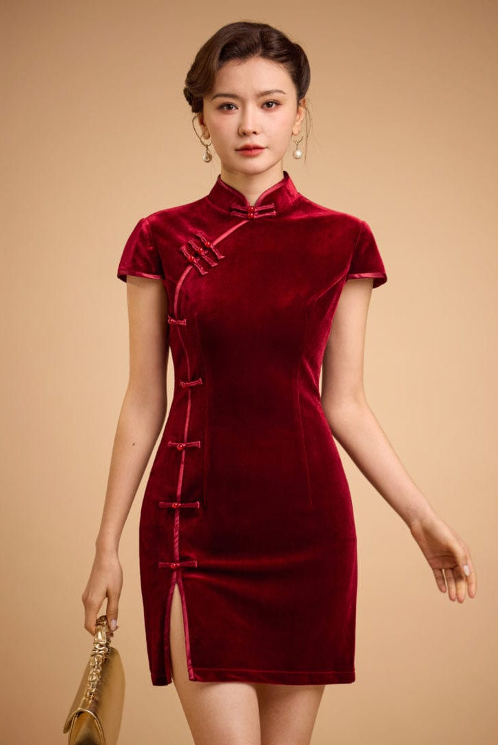 Beth and Brian Qipao - Exclusive Exclusive designer collection, black mini Qipao