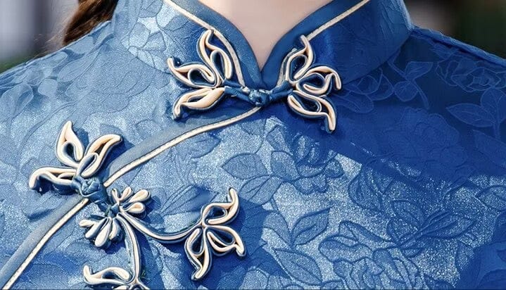 Beth and Brian Qipao-JM Old Shanghai style, floral long Cheongsam
