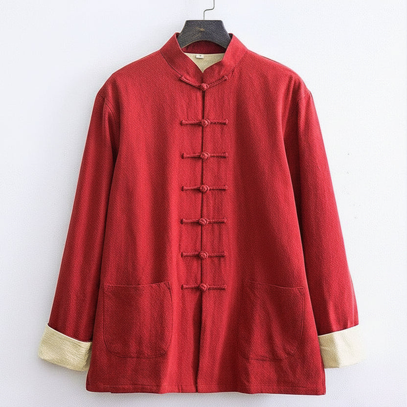 Beth and Brian Qipao-SY Cotton&linen fabric Tang suit set