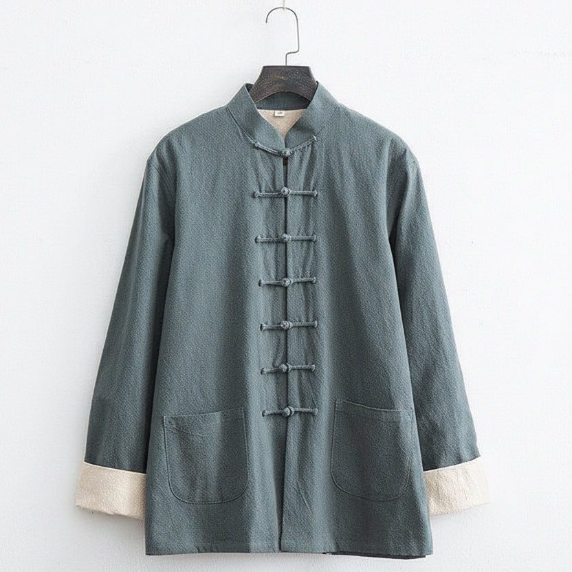 Beth and Brian Qipao-SY Cotton&linen fabric Tang suit set