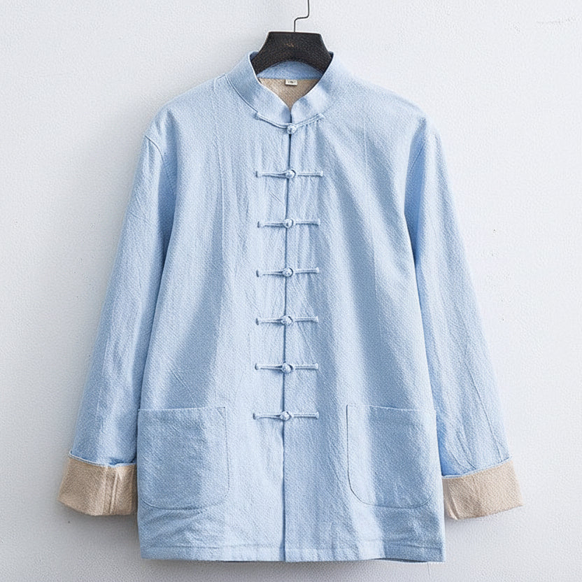 Beth and Brian Qipao-SY Cotton&linen fabric Tang suit set