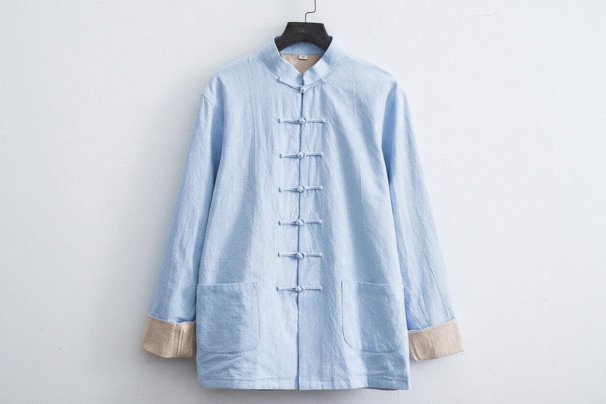 Beth and Brian Qipao-SY Cotton&linen fabric Tang suit set