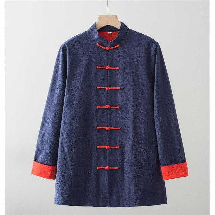 Beth and Brian Qipao-SY Cotton&linen fabric Tang suit set