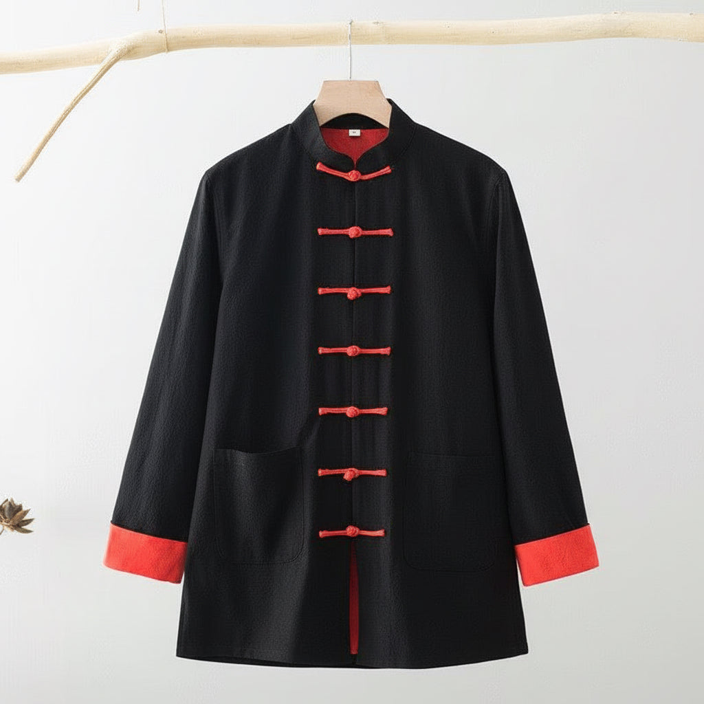 Beth and Brian Qipao-SY Cotton&linen fabric Tang suit set