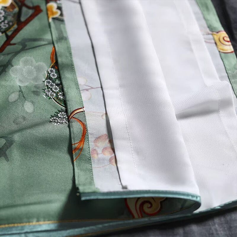 Beth and Brian Qipao-MSF Plum blossom pattern, 19 mome mulberry silk, high-end midi Cheongsam