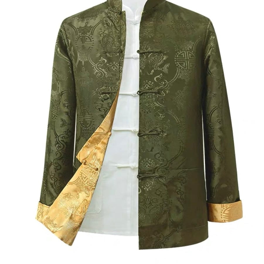 Beth and Brian Qipao - JXGZ Chinese Men double sided Tang suit Jacket, Wedding tang suit jacket
