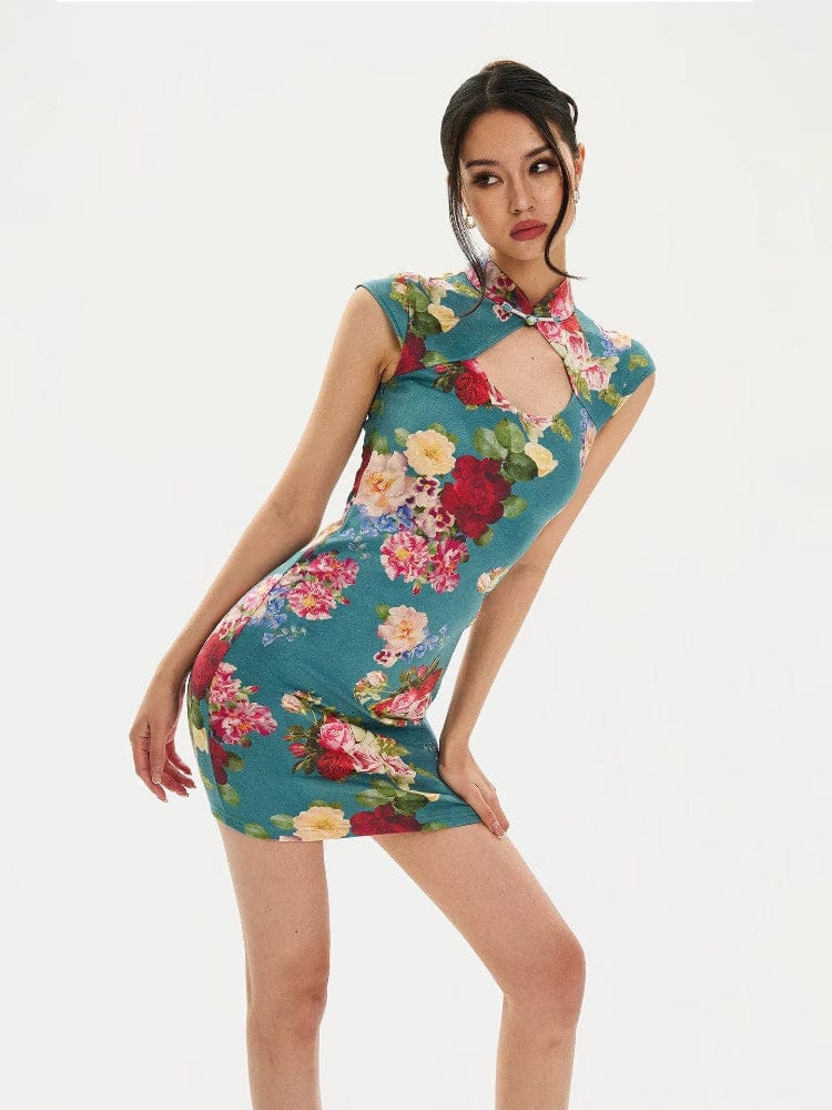 Beth and Brian Qipao-FYW Eva Hollow Out mini Cheongsam