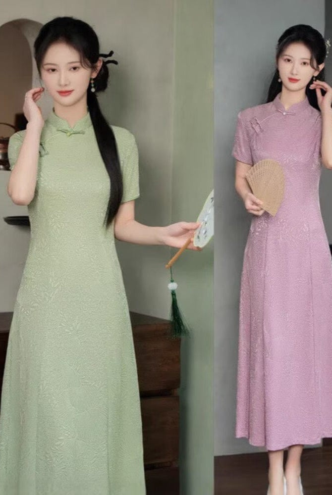 Beth and Brian Qipao-SYG Elena Romance A-line midi Cheongsam
