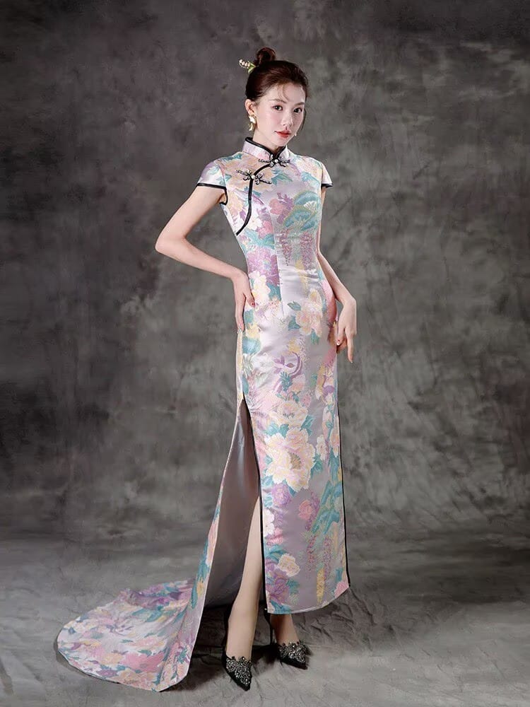 Beth and Brian Qipao-ZYX High-end Evening Gown, Train Runway & Banquet Cheongsam