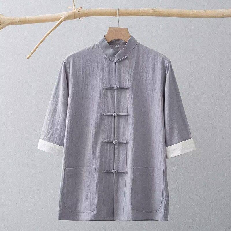 Beth and Brian Qipao-HSY Plus size, Cotton blended fabric Tang suit shirt