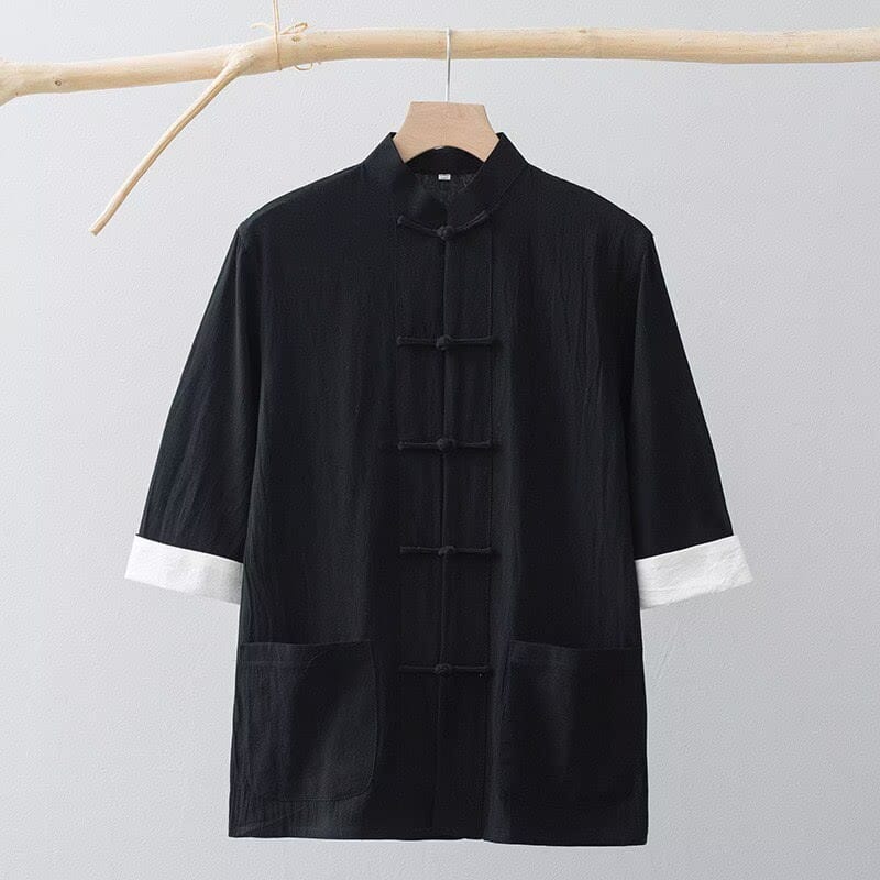 Beth and Brian Qipao-HSY Plus size, Cotton blended fabric Tang suit shirt