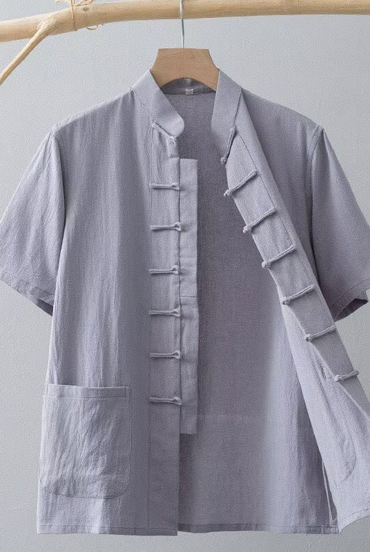 Beth and Brian Qipao-HSY Plus size, Cotton fabric Tang suit shirt