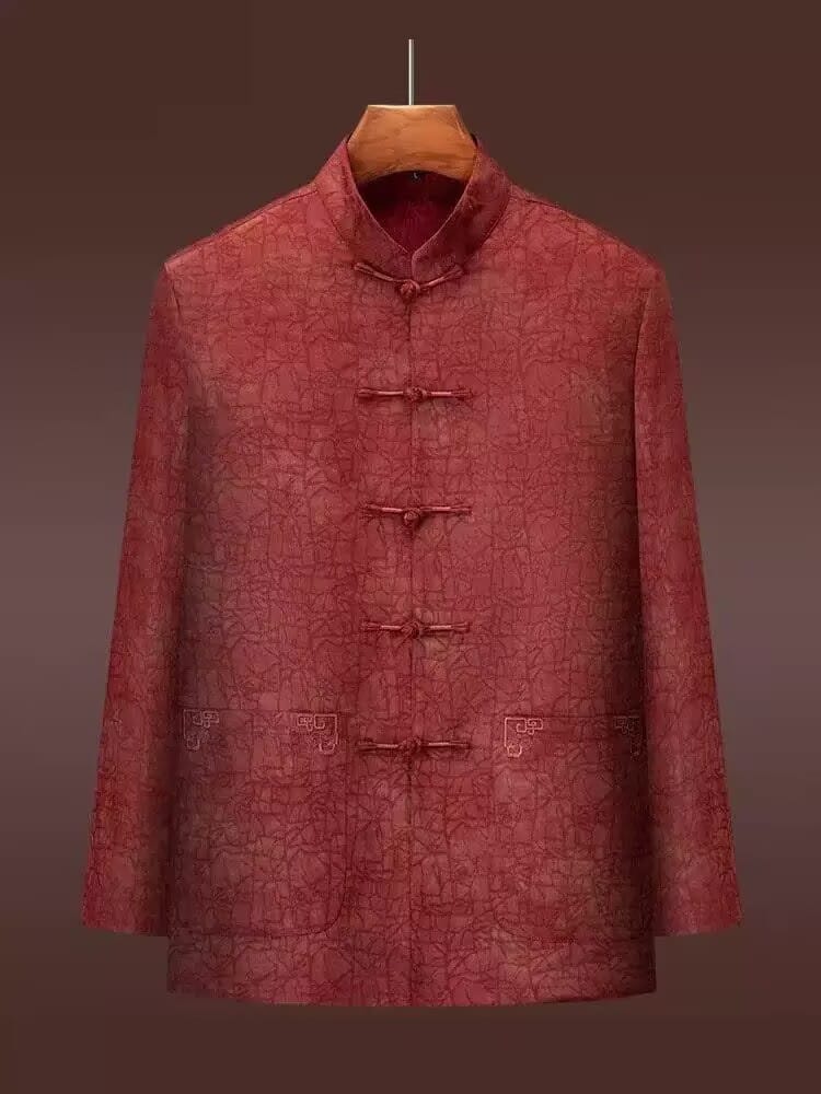 Beth and Brian Qipao-YK Arthur Men’s Mulberry‑Silk Blend Mandarin Collar Tang Suit Jacket