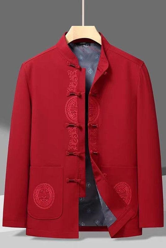 Beth and Brian Qipao-SF Cotton fabric, Chinese Tang Suit coat