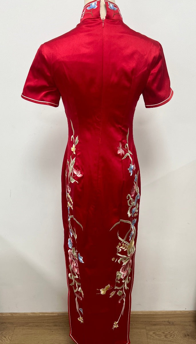 Beth and Brian Qipao-DFSY hand-embrodery high-end long Qipao