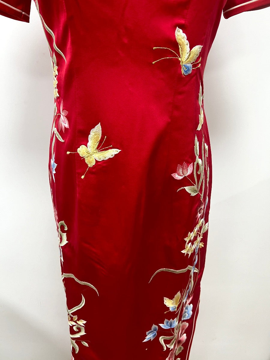 Beth and Brian Qipao-DFSY hand-embrodery high-end long Qipao