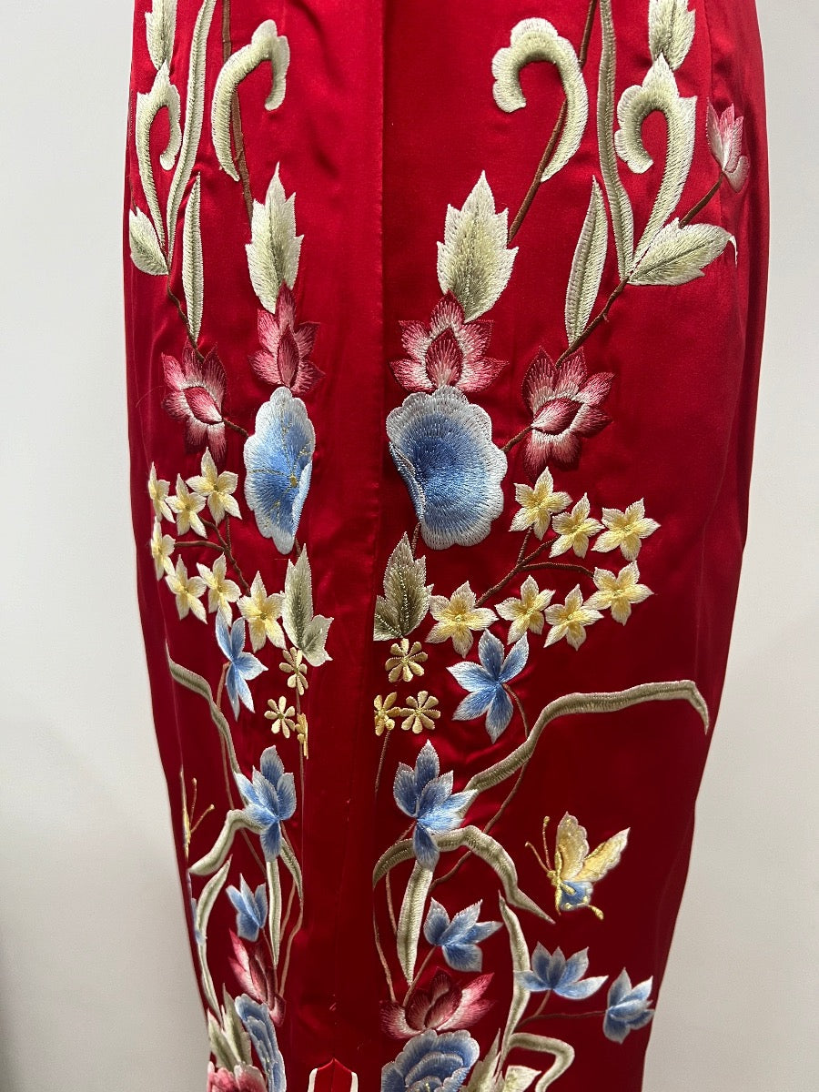 Beth and Brian Qipao-DFSY hand-embrodery high-end long Qipao