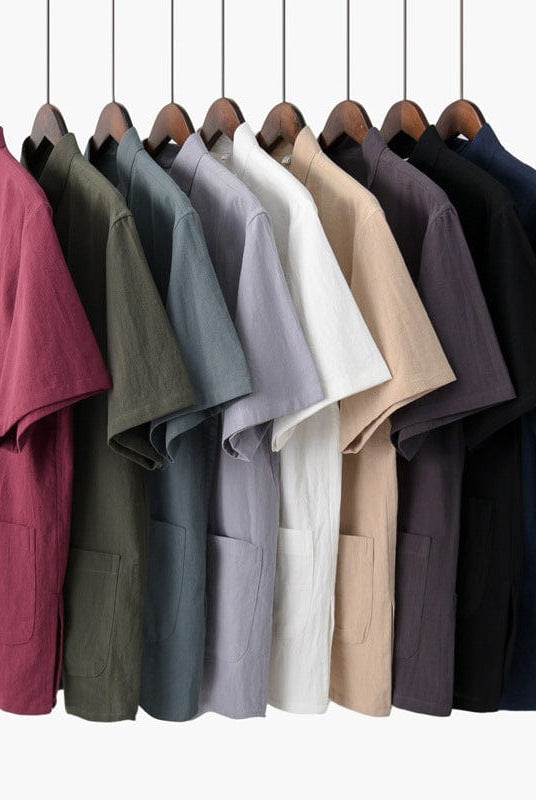Beth and Brian Qipao-BXXGSF Cotton&linen fabric Tang suit shirt