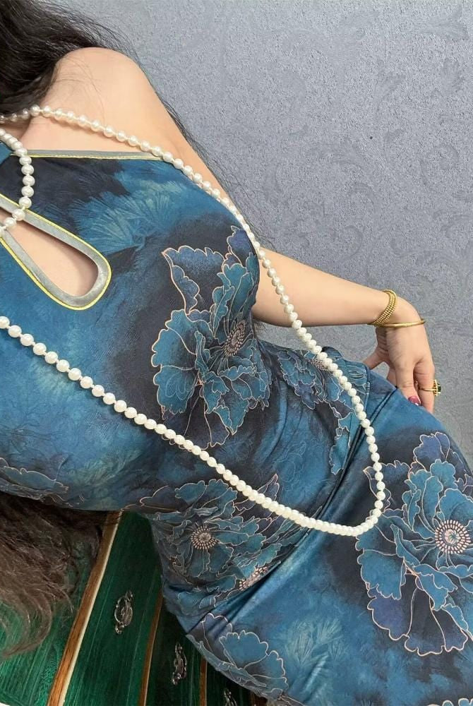 Beth and Brian Qipao-MN New Chinese style(新中式), sleeveless long Cheongsam