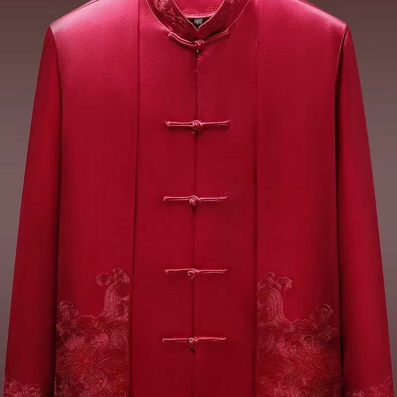 Beth and Brian Qipao-JFD Cotton and mulberry silk fabric Tang Suit Jacket