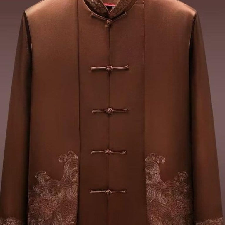 Beth and Brian Qipao-JFD Cotton and mulberry silk fabric Tang Suit Jacket