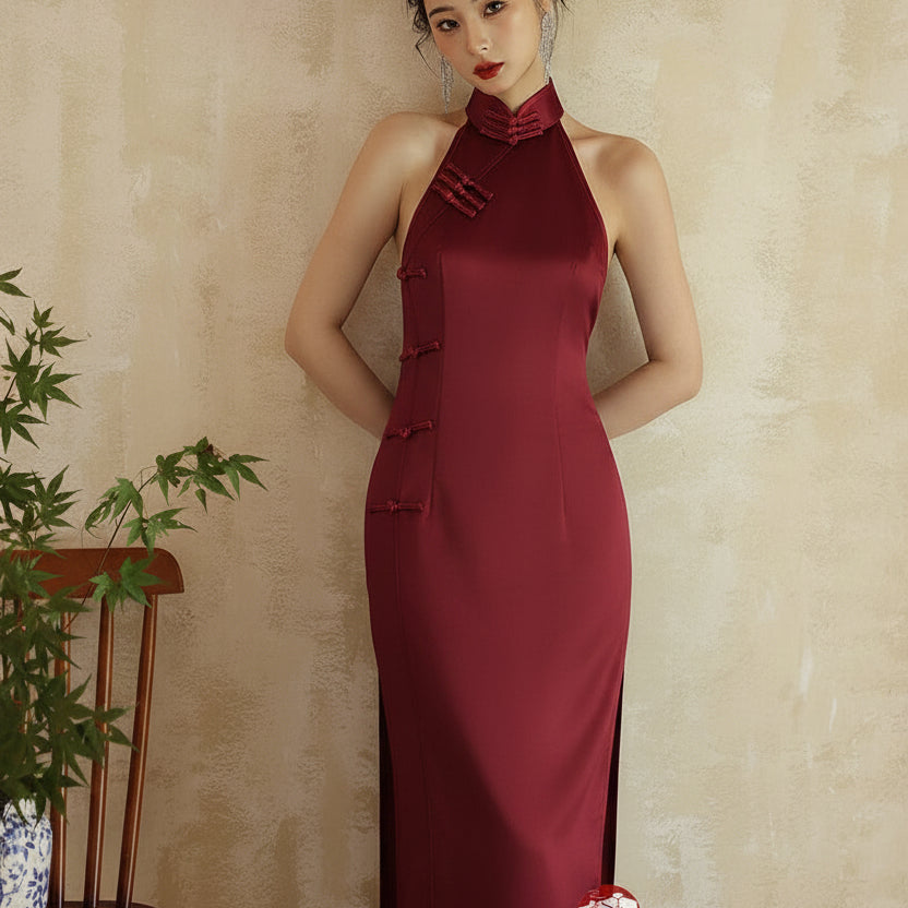 Beth and Brian Qipao - SD Exclusive designer collection, halter mermaid Qipao
