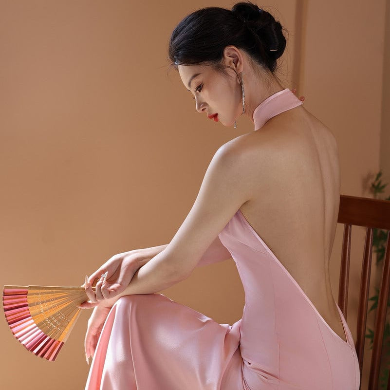 Beth and Brian Qipao - SD Exclusive designer collection, halter mermaid Cheongsam