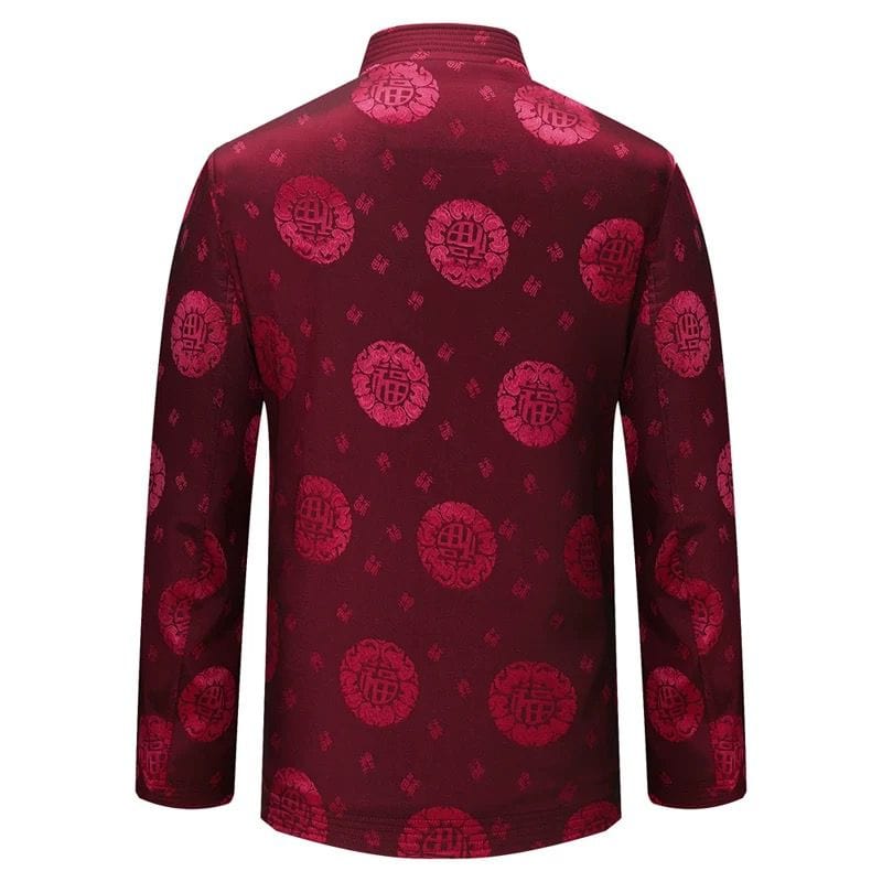 Beth and Brian Qipao-JLL Chinese Men Blessing pattern Tang Suit Jacket