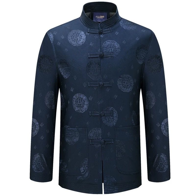 Beth and Brian Qipao-JLL Chinese Men Blessing pattern Tang Suit Jacket