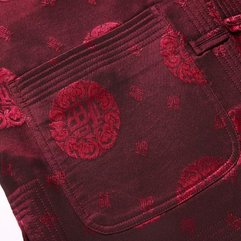 Beth and Brian Qipao-JLL Chinese Men Blessing pattern Tang Suit Jacket