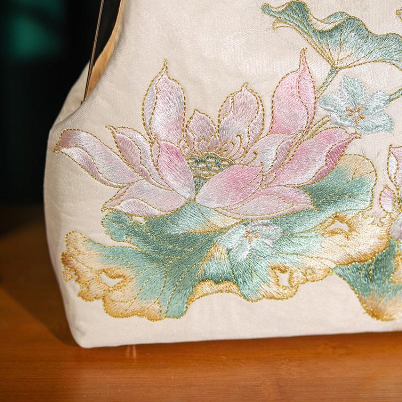 Beth and Brian Qipao-CY Floral embroidery, hand-made Chinese Style Qipao bag