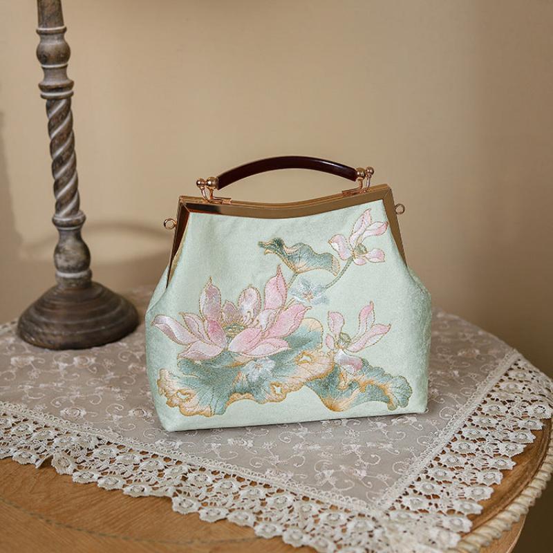 Beth and Brian Qipao-CY Floral embroidery, hand-made Chinese Style Qipao bag