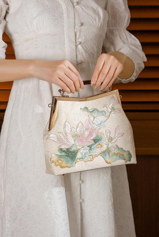Beth and Brian Qipao-CY Floral embroidery, hand-made Chinese Style Qipao bag